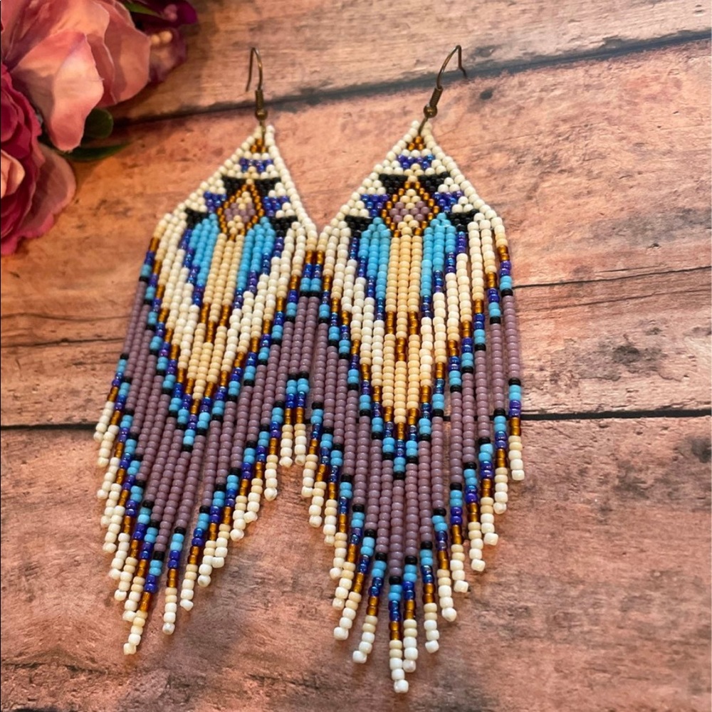 Western beaded earring